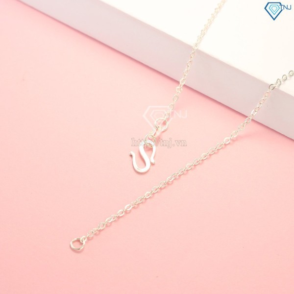 Quà valentine cho người yêu dây chuyền bạc nữ khắc tên DCN0460
