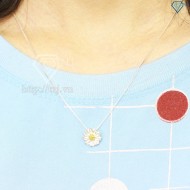 Quà valentine cho người yêu dây chuyền bạc nữ hoa cúc họa mi đẹp DCN0312 - Trang sức TNJ