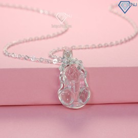 Dây chuyền Tỳ hưu mặt đá trắng DCN0512 - Trang sức TNJ