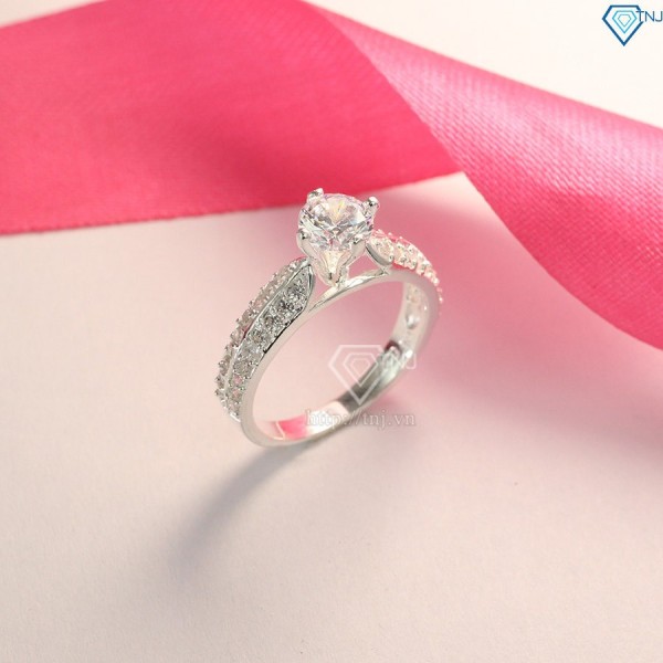 Quà valentine cho người yêu nhẫn bạc nữ đính đá đẹp cao cấp NN0165 - Trang Sức TNJ