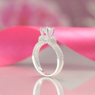 Quà valentine cho người yêu nhẫn bạc nữ đính đá sang trọng NN0229
