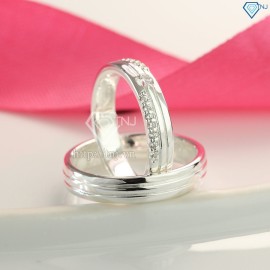 Quà valentine cho người yêu nhẫn đôi bạc đẹp ND0417 - Trang sức TNJ