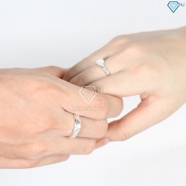 Quà valentine cho người yêu nhẫn đôi bạc đẹp ND0048 - Trang sức TNJ