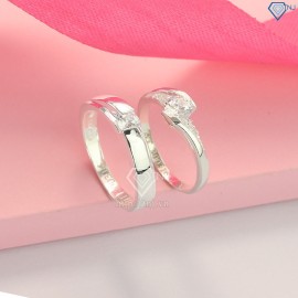 Quà valentine cho người yêu nhẫn đôi bạc đẹp ND0048 - Trang sức TNJ