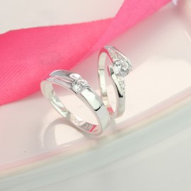 Quà valentine cho người yêu nhẫn đôi bạc đẹp ND0048