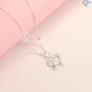 Quà valentine cho bạn gái dây chuyền bạc nữ hình trái tim khắc tên đẹp DCN0450 - Trang Sức TNJ