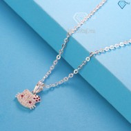 Quà noel cho bé gái dây chuyền bạc hình Hello Kitty DTN0011 - Trang Sức TNJ