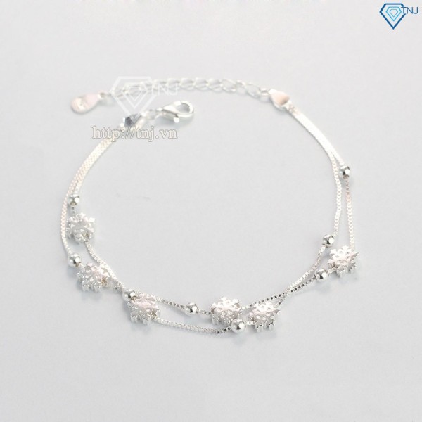 Quà valentine cho bạn gái lắc tay bạc nữ hình bông tuyết LTN0171 - Trang sức TNJ