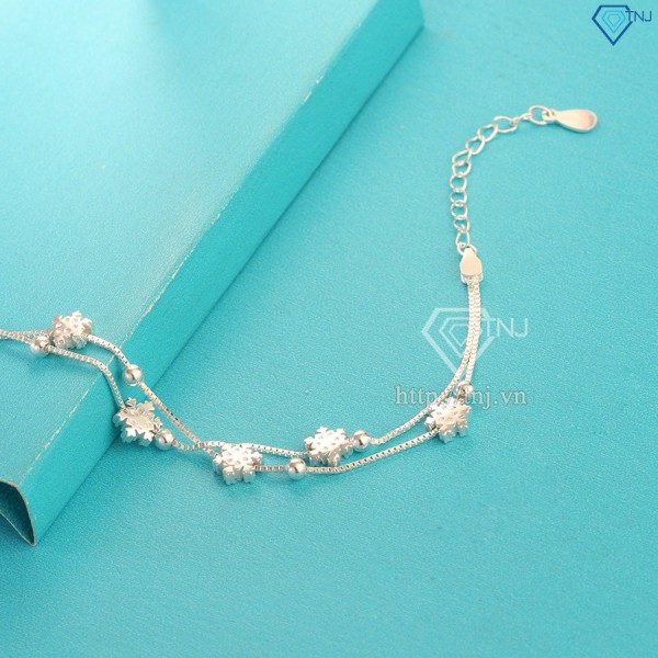 Quà valentine cho bạn gái lắc tay bạc nữ hình bông tuyết LTN0171 - Trang sức TNJ
