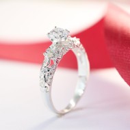 Nhẫn bạc nữ đẹp bông hồng tuyết NN0099