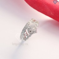 Quà valentine cho bạn gái nhẫn bạc nữ hình vương miện đính đá cao cấp NN0163 - Trang Sức TNJ