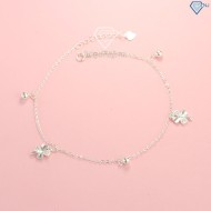 Quà valentine cho bạn gái lắc chân bạc nữ hình cỏ 4 lá LCN0059 - Trang  sức TNJ