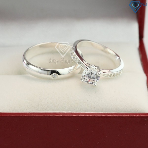 Quà valentine cho bạn gái nhẫn đôi bạc đẹp giá rẻ ND0429 - Trang sức TNJ