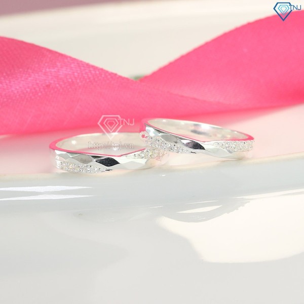 Quà valentine cho bạn gái nhẫn đôi bạc đẹp ND0416 - Trang Sức TNJ