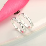 Quà valentine cho bạn gái nhẫn đôi bạc đẹp ND0416