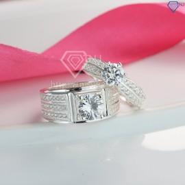 Quà valentine cho bạn gái nhẫn đôi bạc cao cấp ND0433 - Trang Sức TNJ