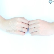 Quà valentine cho bạn gái nhẫn đôi bạc đẹp giá rẻ ND0361 - Trang sức TNJ