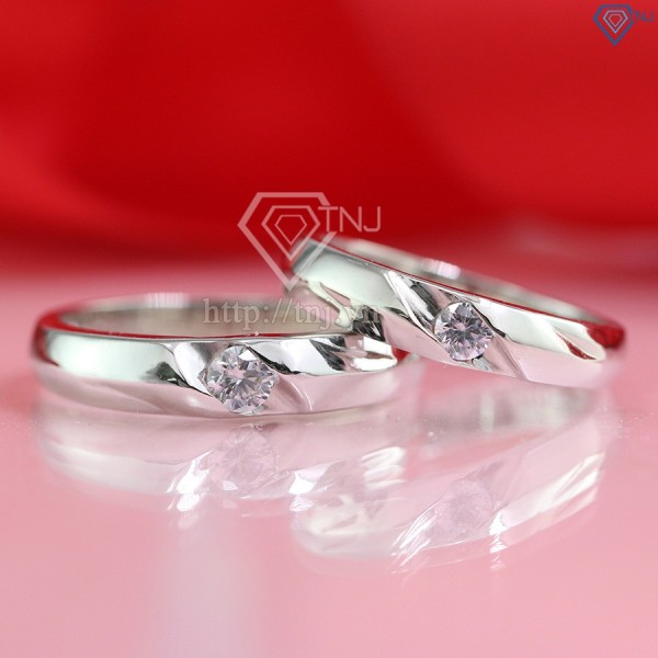 Tặng quà valentine cho bạn gái nhẫn đôi bạc đẹp ND0089 - Trang Sức TNJ