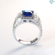 Quà valentine cho bạn trai nhẫn bạc nam hình rồng mặt đá xanh NNA0068 - Trang sức TNJ