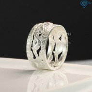 Quà valentine cho bạn trai nhẫn bạc nam đeo ngón cái hình rồng NNA0054 - Trang sức TNJ