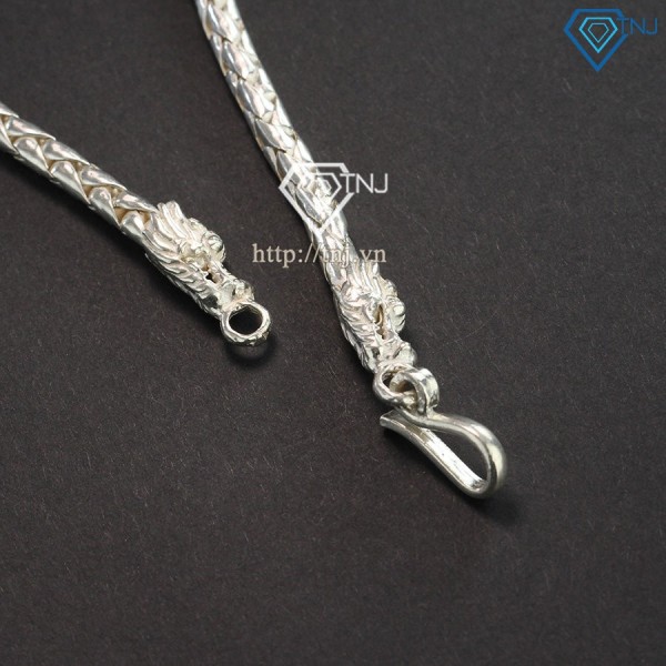 Quà valentine cho bạn trai dây chuyền bạc nam đầu rồng DCK0015 - Trang Sức TNJ