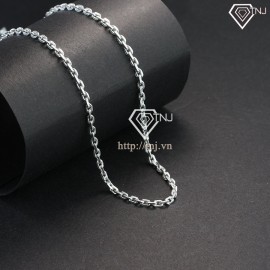 Quà valentine cho bạn trai dây chuyền bạc nam sợi nhỏ mắt xích DCK0008 - Trang Sức TNJ