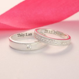 Quà valentine cho bạn trai nhẫn đôi bạc 925 đẹp ND0452