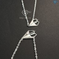 Quà valentine cho bạn trai dây chuyền cặp đôi giá rẻ hình máy bay DCD0028