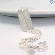Vòng tay đôi bạc vòng tay cặp bạc đẹp khắc tên theo yêu cầu ý nghĩa LTD0002
