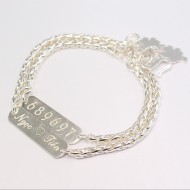 Quà valentine cho bạn trai vòng tay đôi bạc đẹp khắc tên theo yêu cầu ý nghĩa LTD0002