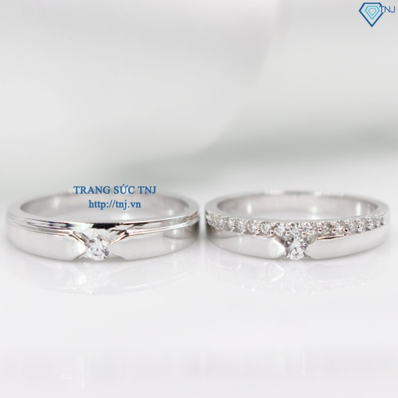 Nhẫn đôi bạc nhẫn cặp bạc đẹp khắc tên ND0270 - Trang sức TNJ