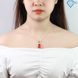 Dây chuyền Tỳ hưu mặt đá đỏ DCN0512 - Trang sức TNJ
