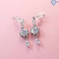 Khuyên tai bạc nữ đính đá đẹp BTN0118 - Trang Sức TNJ
