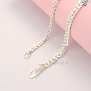 Quà 8 3 cho vợ vòng tay đôi bạc kẻ caro khắc tên theo yêu cầu LTD0006