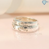 Nhẫn đôi bạc nhẫn cặp bạc đẹp Cung Hoàng Đạo - Ma Kết ND0327