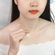 Quà 8 3 cho bạn gái dây chuyền bạc nữ khắc tên mặt hình trái tim DCN0451 - Trang sức TNJ