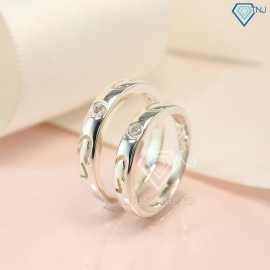 Nhẫn đôi bạc nhẫn cặp bạc đẹp Cung Hoàng Đạo - Ma Kết ND0327