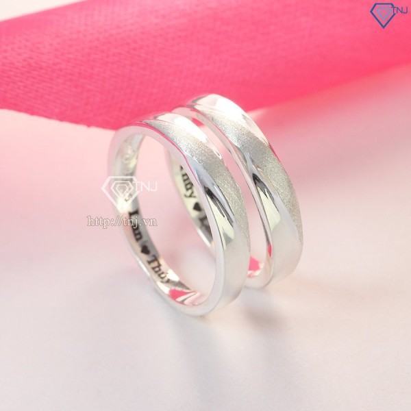 Nhẫn đôi bạc nhẫn cặp bạc đơn giản đẹp ND0245 - Trang sức TNJ