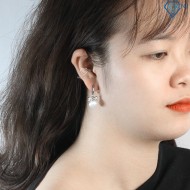Bông tai bạc đẹp cho nữ hình chiếc nơ BTN0117 - Trang Sức TNJ