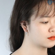 Khuyên tai bạc nữ đính đá đẹp BTN0118 - Trang Sức TNJ