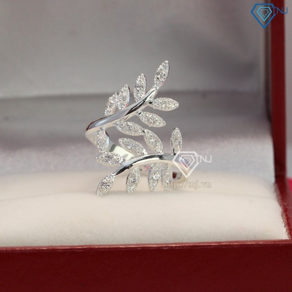 Nhẫn bạc nữ hình lá nguyệt quế NN0154 - Trang sức TNJ