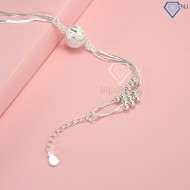 Qùa 8 3 cho bạn gái lắc tay bạc nữ hạt tròn độc đáo và sang trọng LTN0099 - Trang sức TNJ