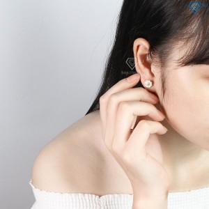 Bông tai bạc nữ hoa cúc họa mi đẹp BTN0081