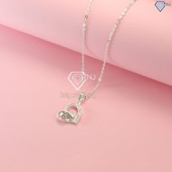 Quà 8 3 cho người yêu dây chuyền hình trái tim đôi khắc tên DCN0492 - Trang Sức TNJ