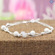 Lắc tay bạc nữ khối lập phương và vòng bi bạc LTN0097