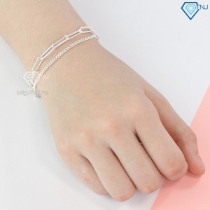 Quà 8 3 cho người yêu lắc tay bạc nữ mắt xích khắc tên LTN0188 - Trang Sức TNJ