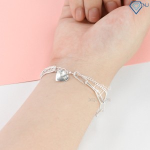 Quà 8 3 cho người yêu lắc tay bạc nữ mắt xích khắc tên LTN0188 - Trang Sức TNJ
