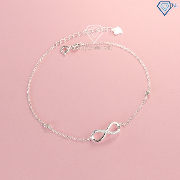 Quà 8 3 cho người yêu lắc chân hình vô cực đơn giản LCN0070 - Trang Sức TNJ