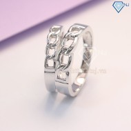 Nhẫn đôi bạc nhẫn cặp bạc đẹp độc đáo ND0340