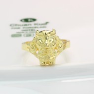Nhẫn bạc nữ hình con trâu vàng NN0270